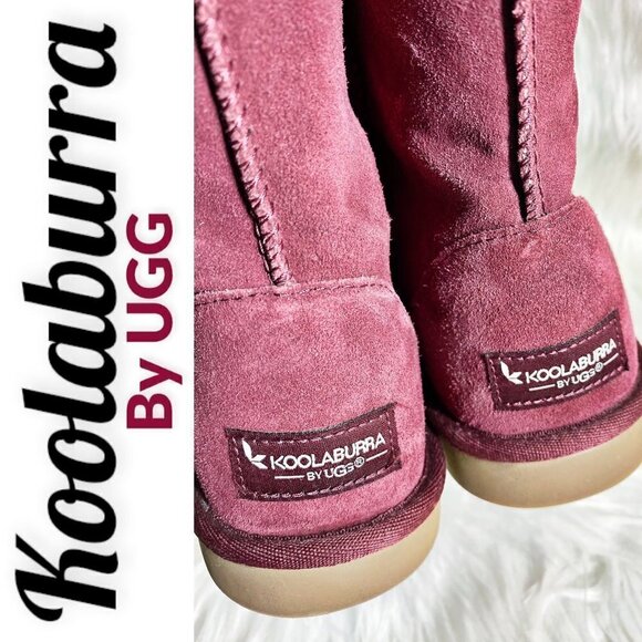 KOOLABURRA By UGG Wine Red Suede Classic Short Boot, Size 5 - Picture 6 of 10